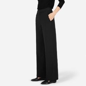 Everlane High Rise Wide Leg Black Trousers Work Pants Size 6